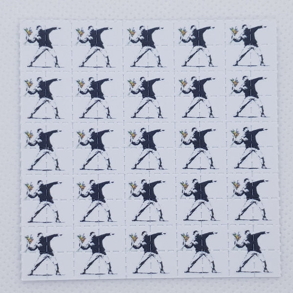 Banksy Flower Bomb Mini Blotter - Blotter Store