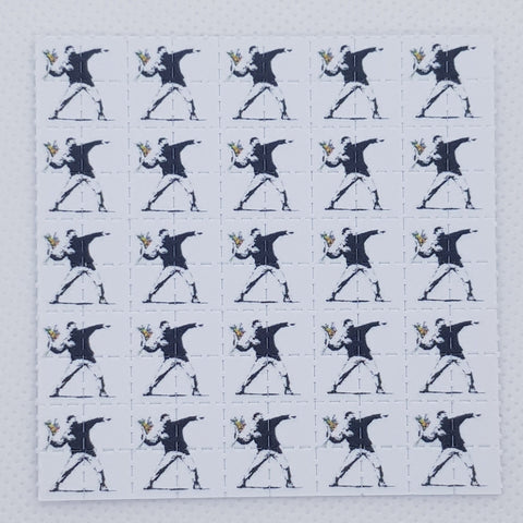 Banksy Flower Bomb Mini Blotter - Blotter Store