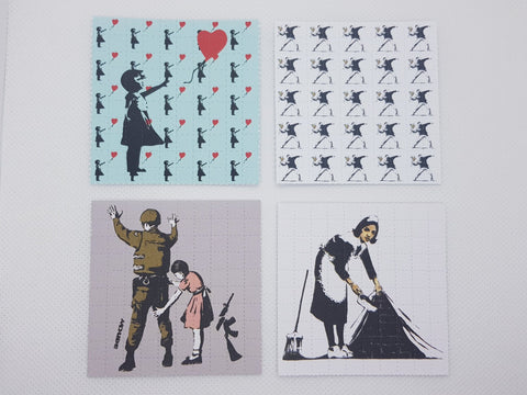 Banksy Mini Blotter Art Set of 4 - Blotter Store
