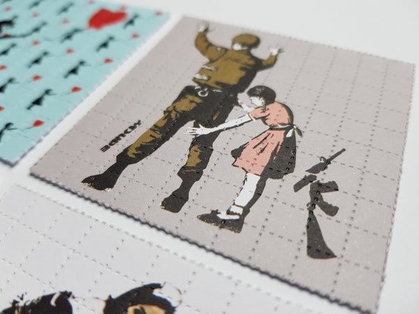 Banksy Soldier Mini Blotter Art - Blotter Store