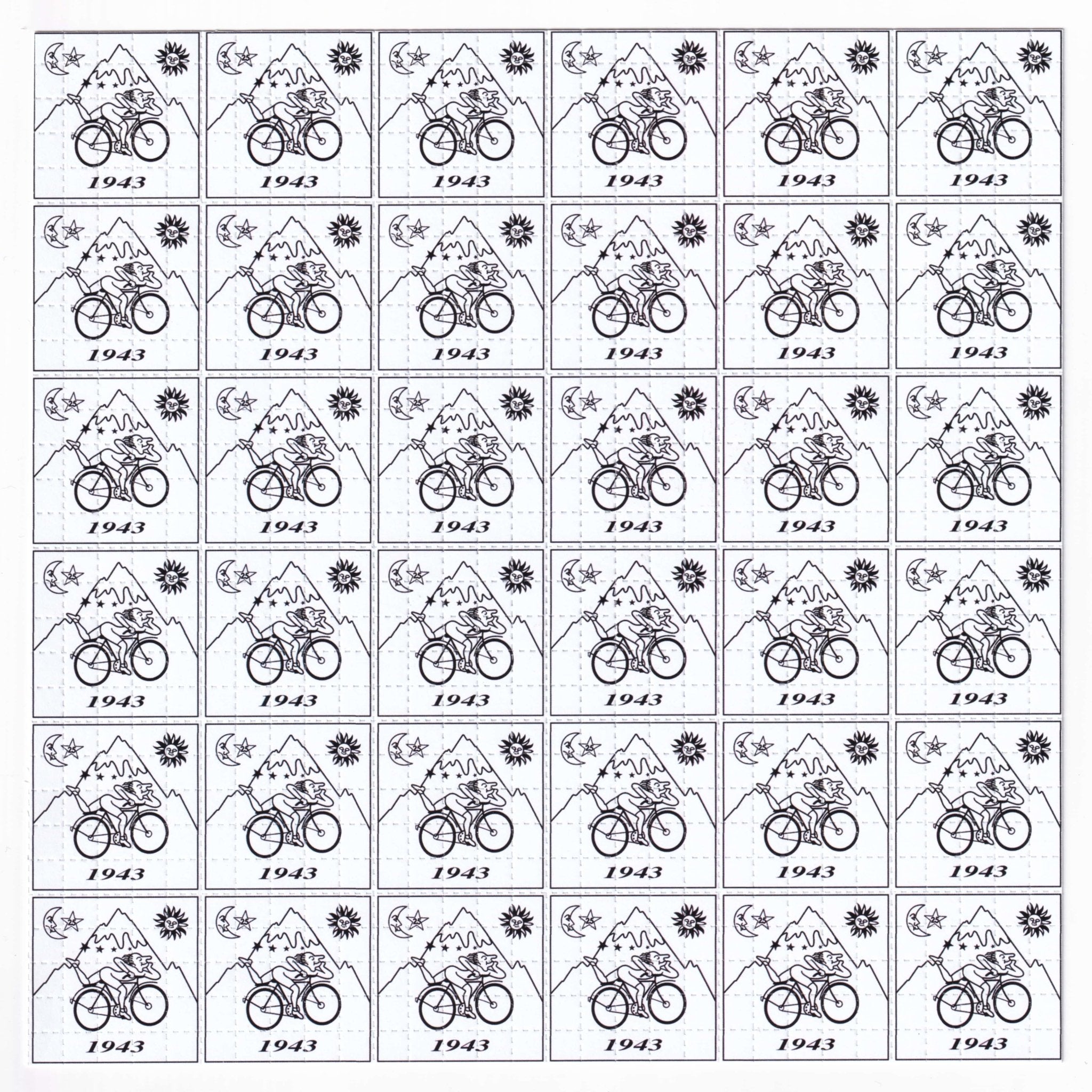 Bike Day White Blotter Art - Blotter Store