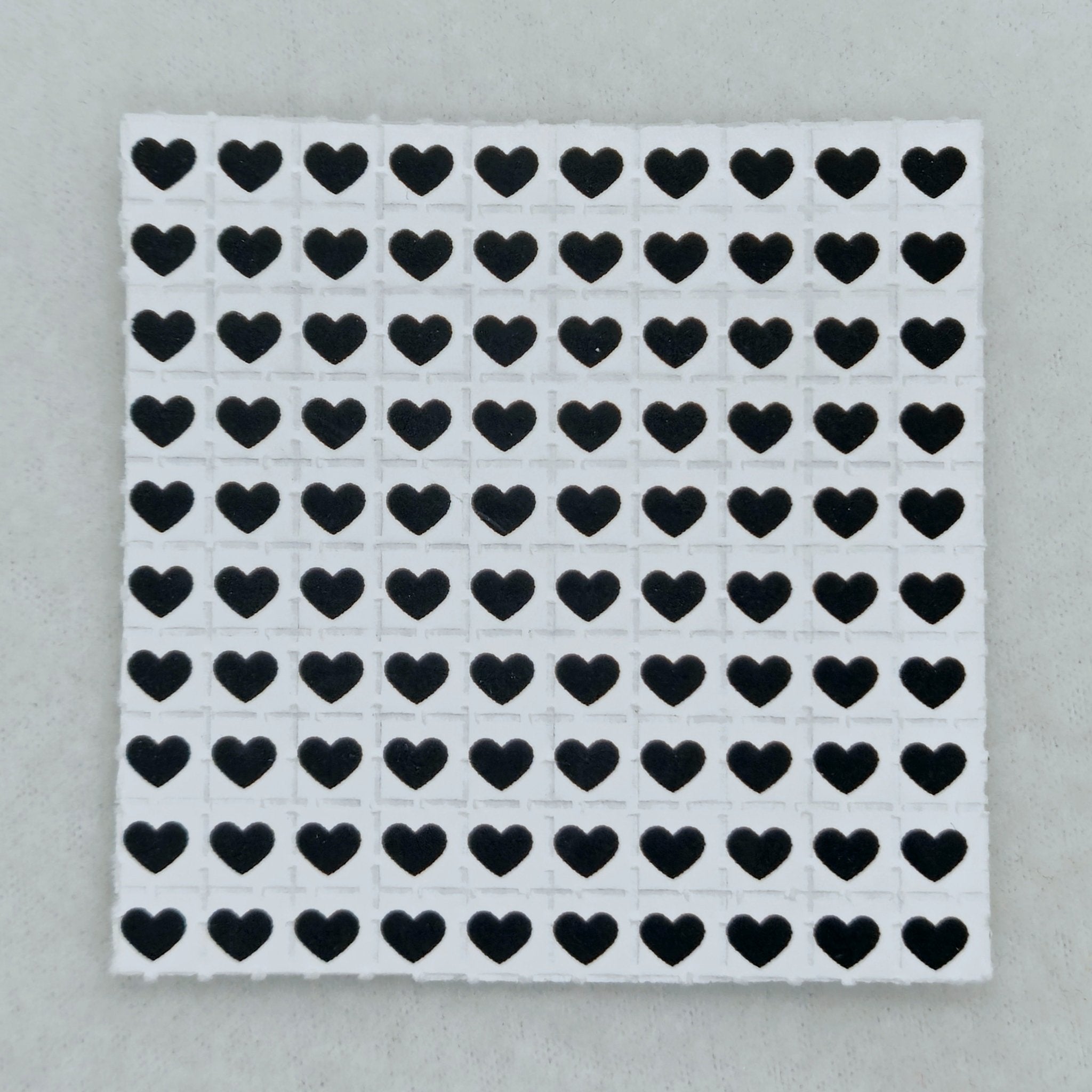 Black Hearts Mini Blotter Art - Blotter Store