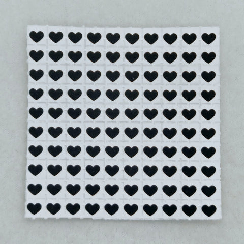 Black Hearts Mini Blotter Art - Blotter Store