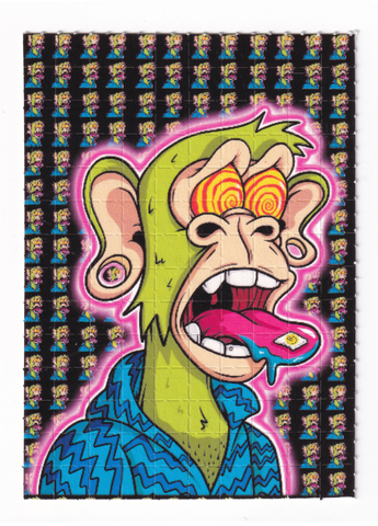Bored Ape Blotter Art by Russ Holmes - #50 of 50 (2021) - Blotter Store