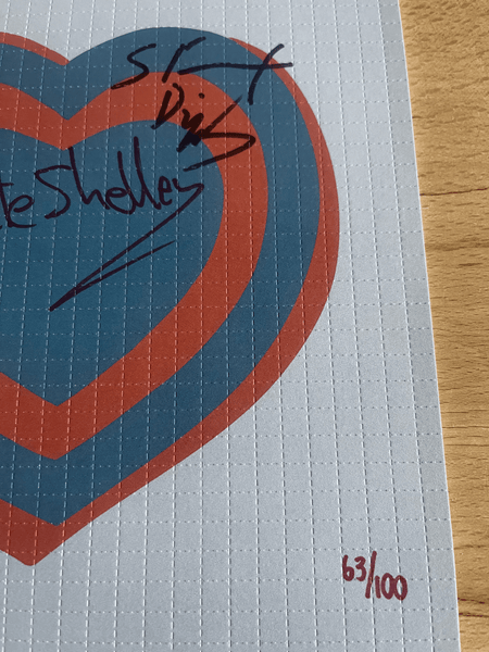 Buzzcocks Ever Fallen In Love Blotter Art Signed by The Band - Blotter Store
