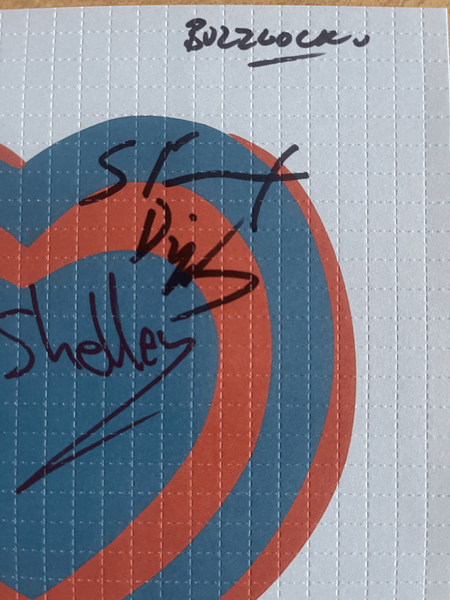 Buzzcocks Ever Fallen In Love Blotter Art Signed by The Band - Blotter Store