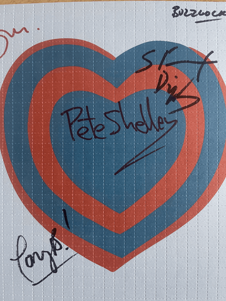 Buzzcocks Ever Fallen In Love Blotter Art Signed by The Band - Blotter Store