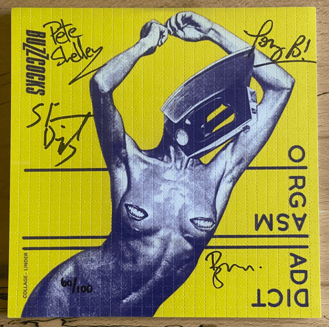 Buzzcocks Orgasm Addict Blotter Art Signed by The Band - Blotter Store