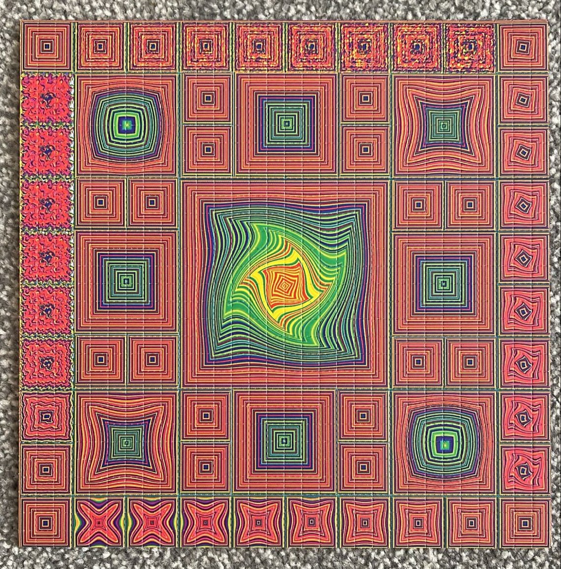 Cubism Blotter Art by Sun Pedro - Original 2006 - Blotter Store