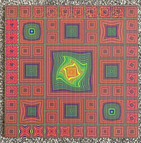 Cubism Blotter Art by Sun Pedro - Original 2006 - Blotter Store