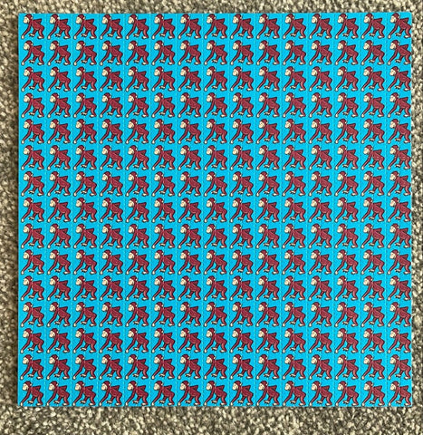 Curious George Blue Blotter Art by Paul Guest - Early 2000's - Blotter Store