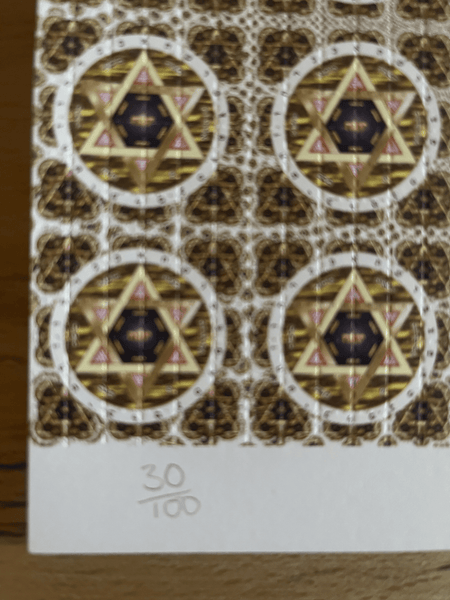 David’s Star by Lucifer Signed & Numbered #/100 Blotter Art - Blotter Store