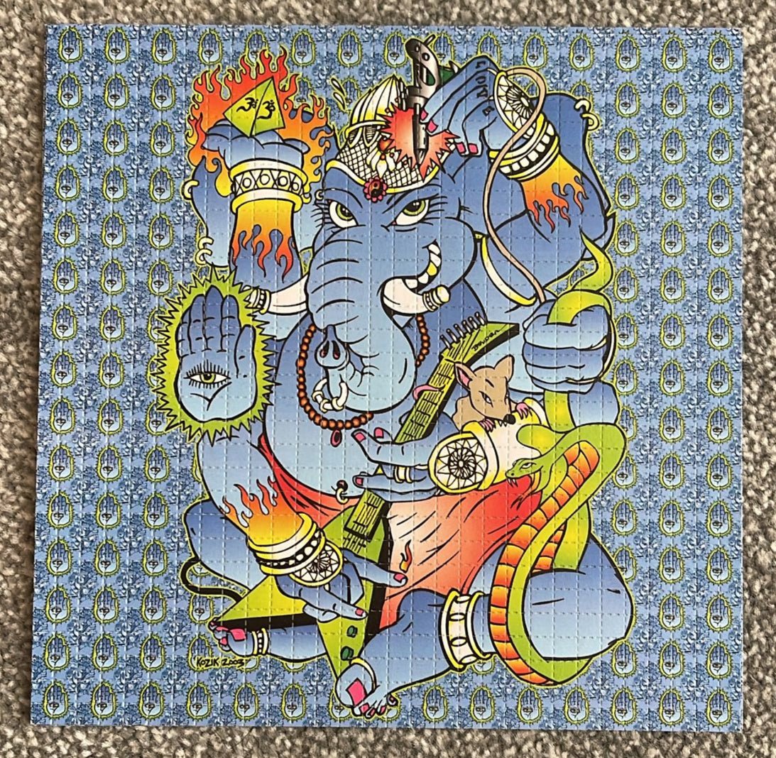 Ganesha Blotter Art Print By Frank Kozik - Early 2000's - Blotter Store