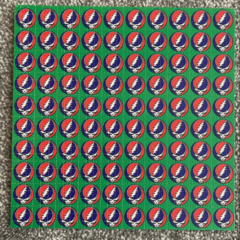 Grateful Dead Skull Green Blotter Art - Original 2006 - Blotter Store