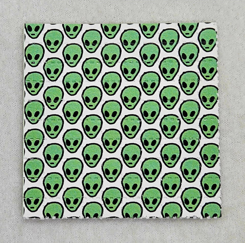 Green Alien Mini Blotter Art - Blotter Store