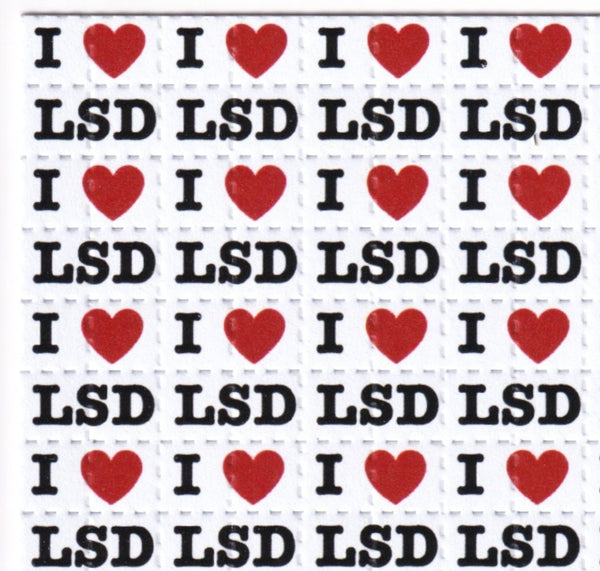 I Love LSD Blotter Art - Blotter Store