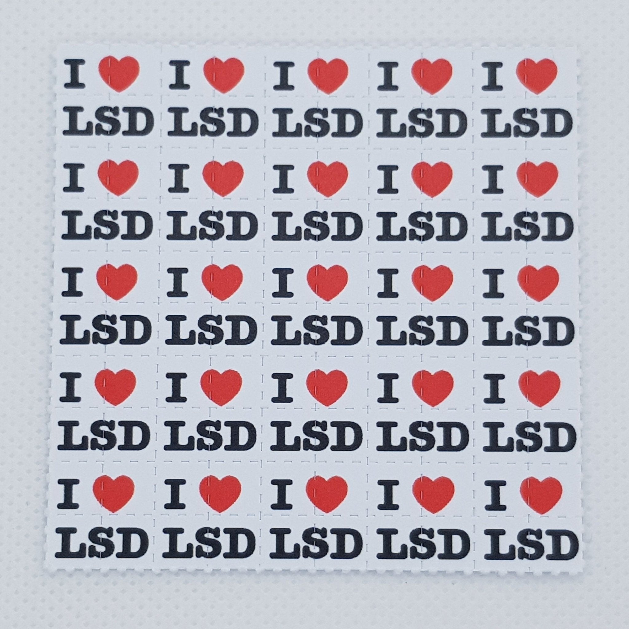I Love LSD Mini Blotter Art - Blotter Store