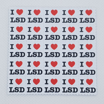 I Love LSD Mini Blotter Art - Blotter Store