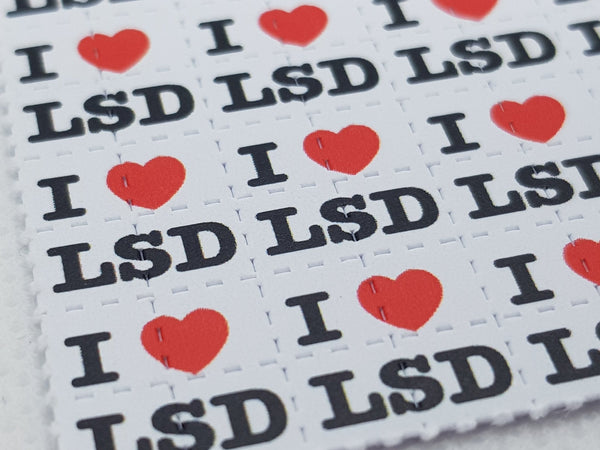 I Love LSD Mini Blotter Art - Blotter Store
