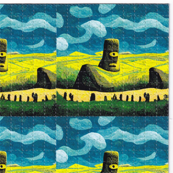Moai Blotter Art