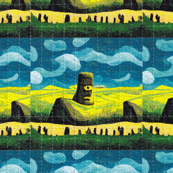 Moai Blotter Art