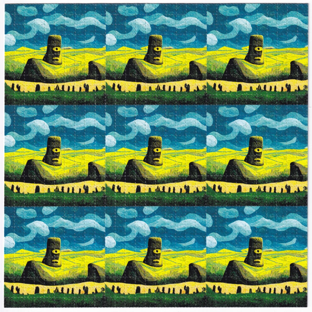 Moai Blotter Art