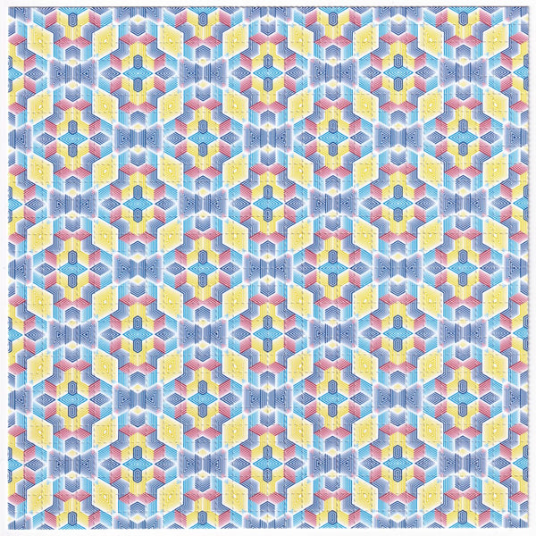 Modern Geo Mosaic Blotter Art