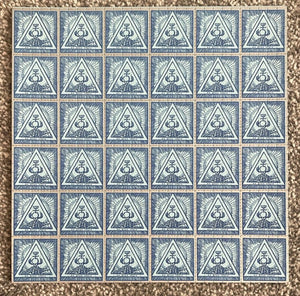 N.E. Plus Ultra Blue Blotter Art - Early 2000's - Blotter Store