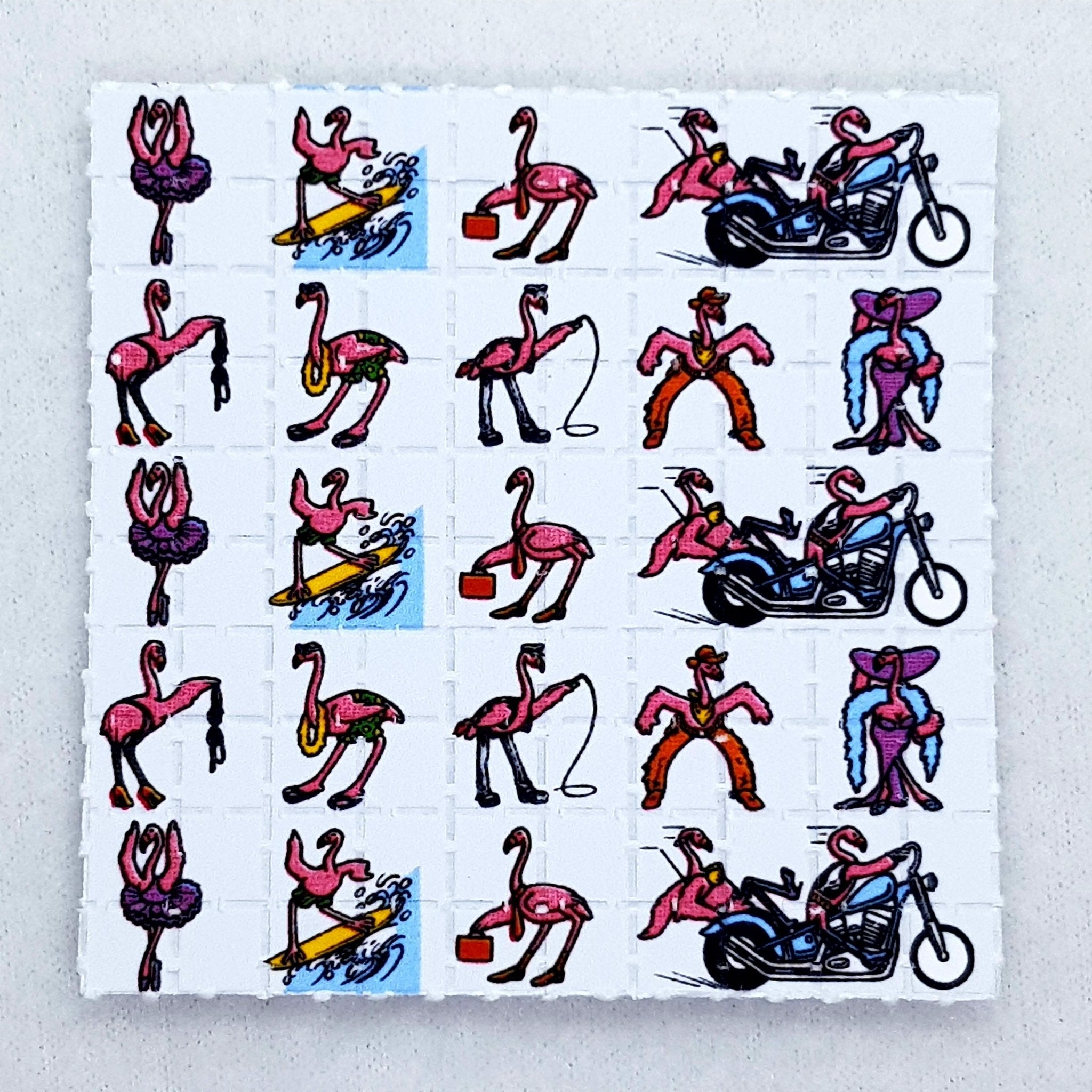 Pink Flamingos Tribute Mini Blotter Art - Blotter Store