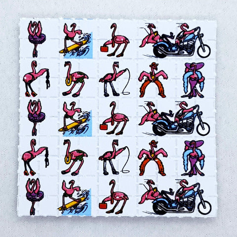 Pink Flamingos Tribute Mini Blotter Art - Blotter Store