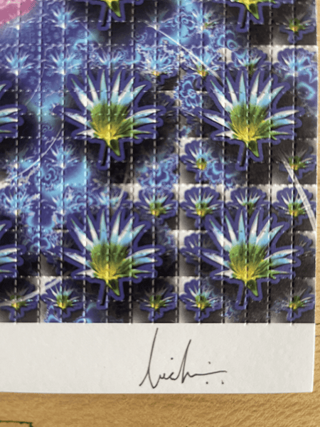 Pink Lotus by Lucifer Signed & Numbered #/100 Blotter Art - Blotter Store
