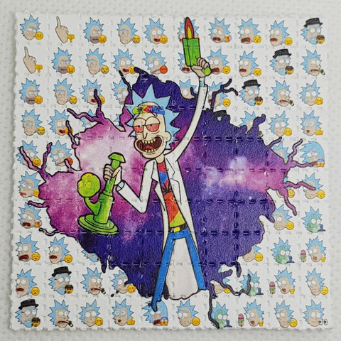 Rick and Morty Bong Mini Blotter Art - Blotter Store