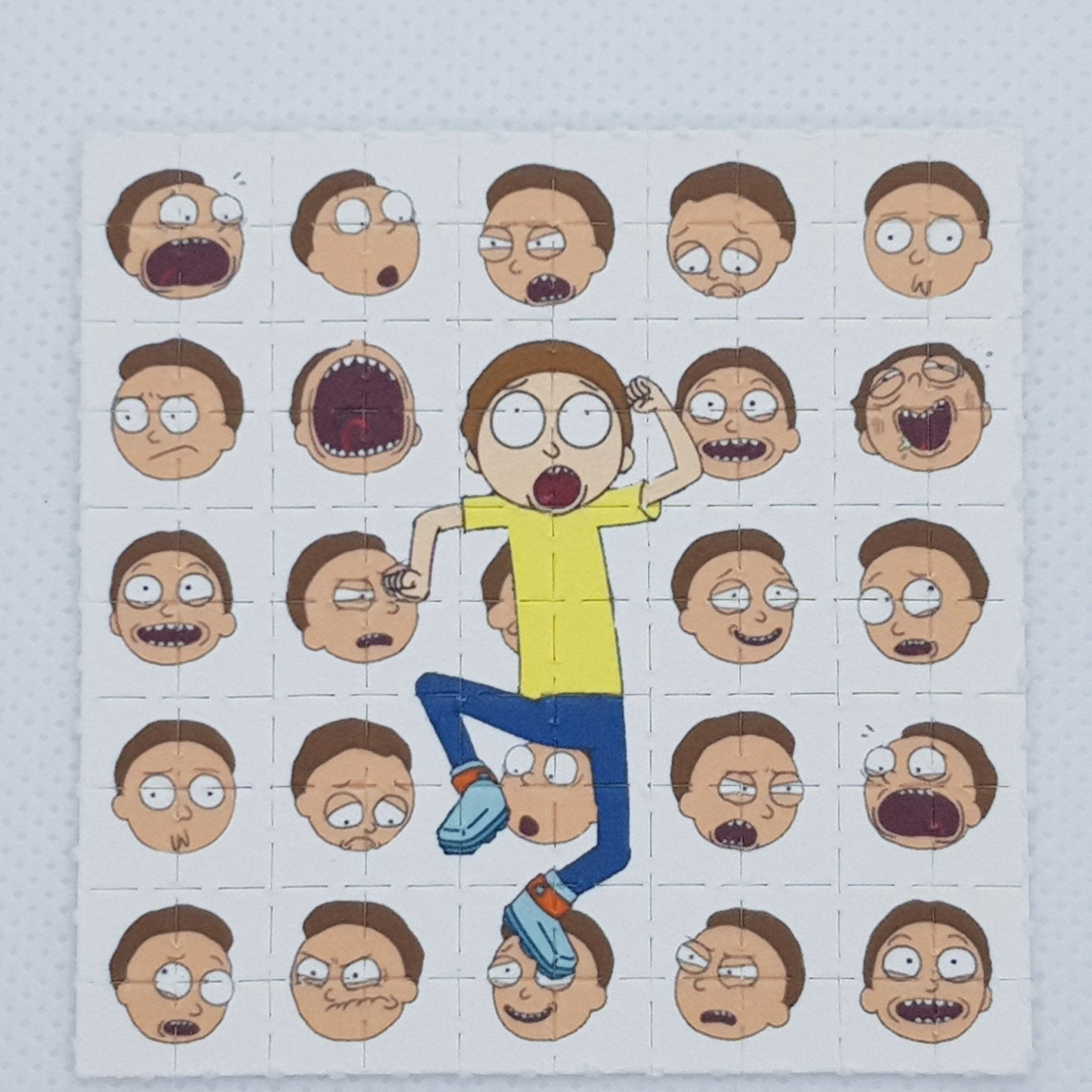 Rick & Morty Mini Blotter Art - Morty - Blotter Store