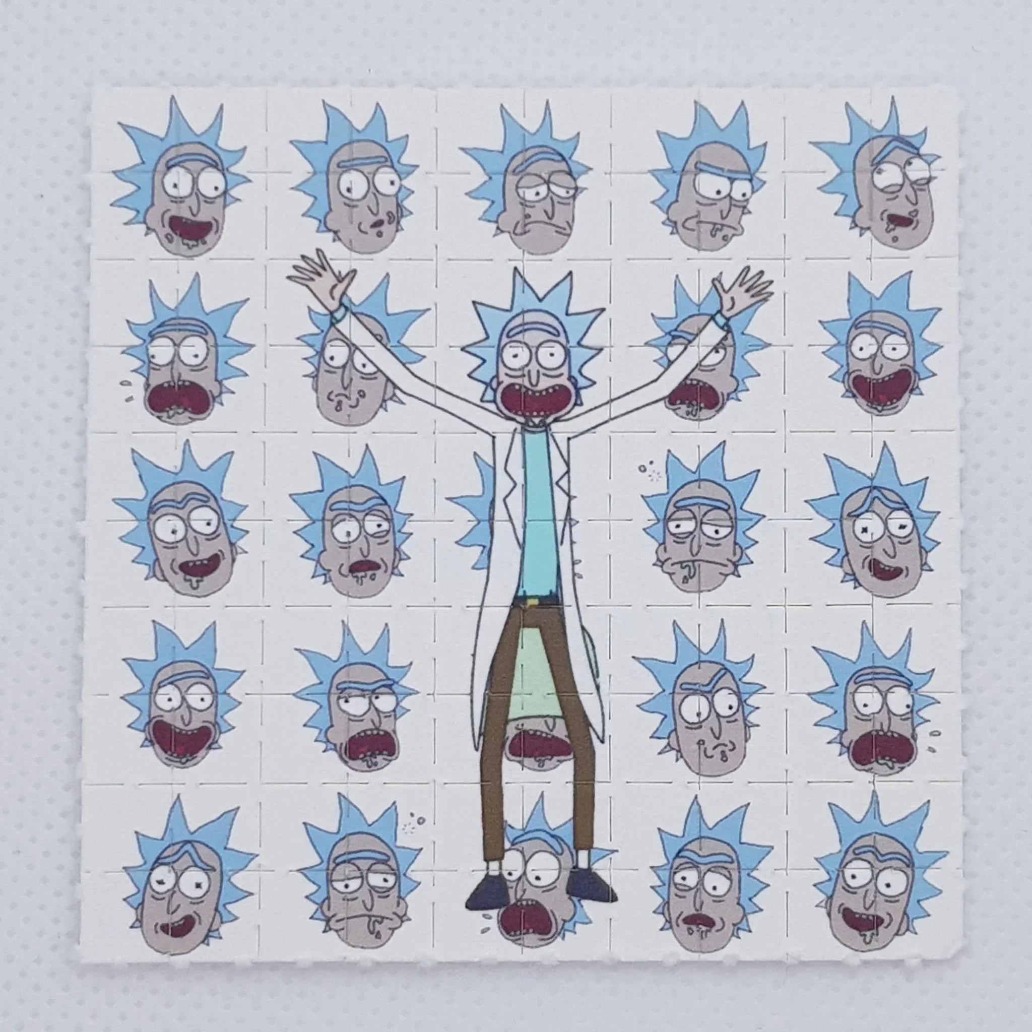 Rick & Morty Mini Blotter Art - Rick - Blotter Store