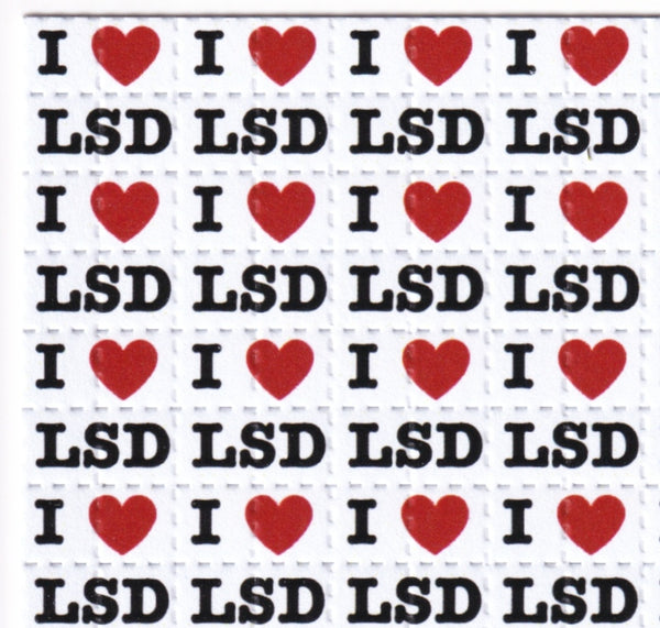 I Love LSD Blotter Art
