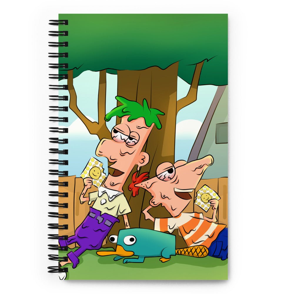 Phineas & Ferb on Acid Notebook - Blotter Store