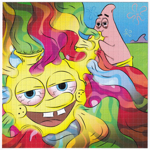 Spongebob And Patrick Blotter Art