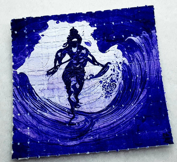 Surfing Shiva Mini Blotter Art - Blotter Store