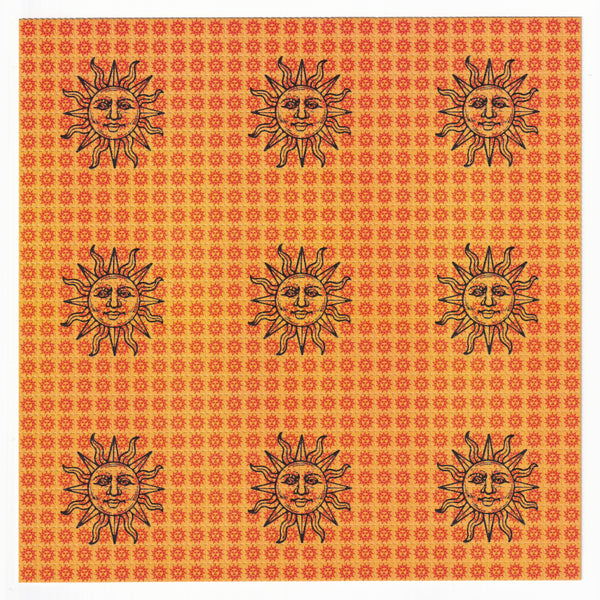 Orange Sunshine Face Blotter Art