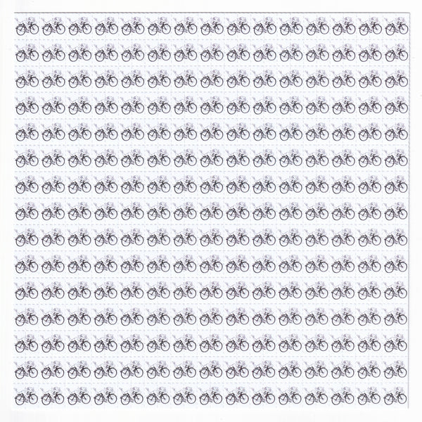 Bike Ride Symbol Blotter Art