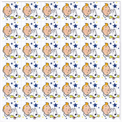 Tintin And Snowy Blotter Art
