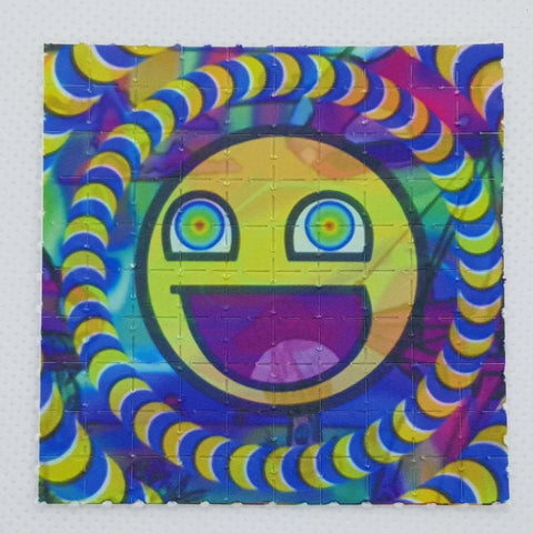 Trippy Smiley Mini Blotter Art - Blotter Store