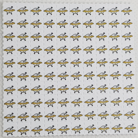 UFO Space Ship Mini Blotter Art - Blotter Store