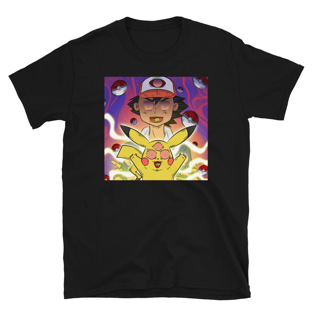 Pokemon Ash & Pikachu Psychedelic Unisex T-Shirt - Blotter Store