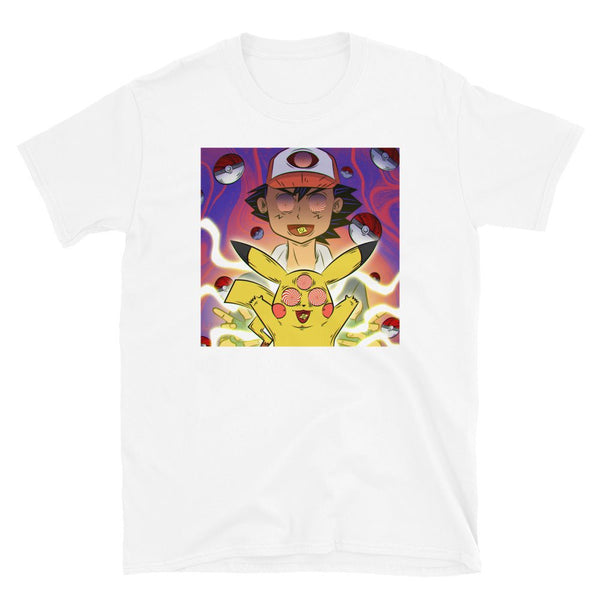 Pokemon Ash & Pikachu Psychedelic Unisex T-Shirt - Blotter Store