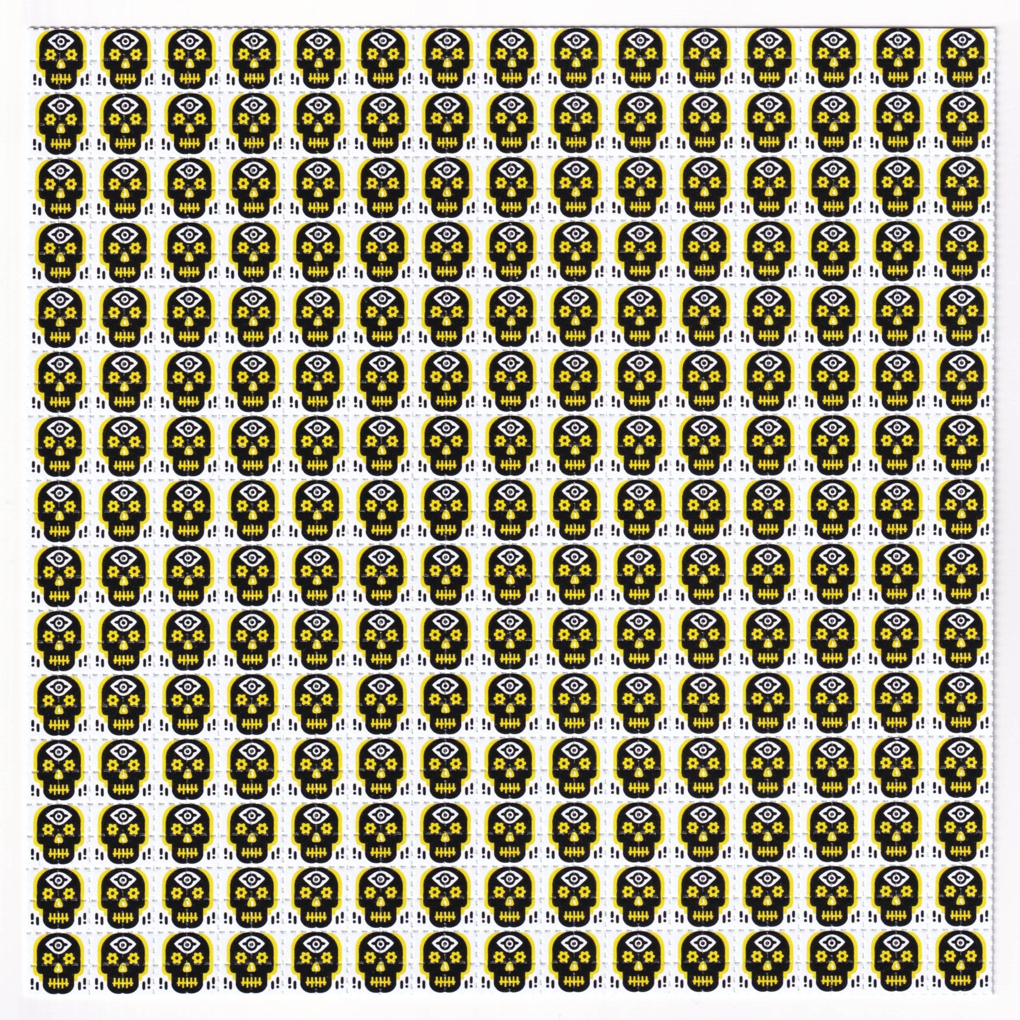 Yellow Skull Blotter Art - Blotter Store