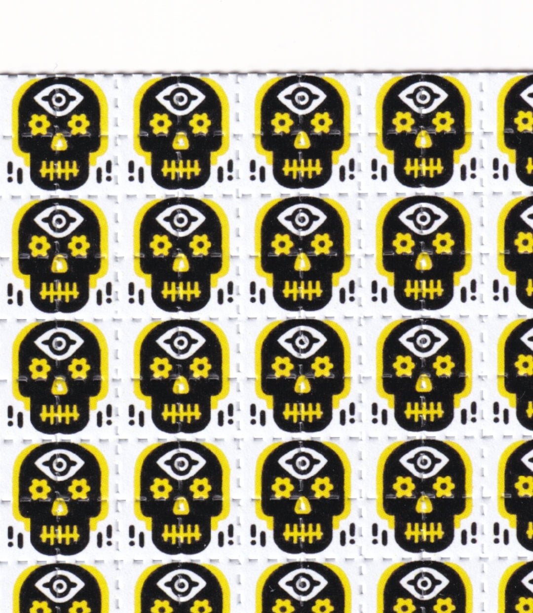 Yellow Skull Blotter Art - Blotter Store
