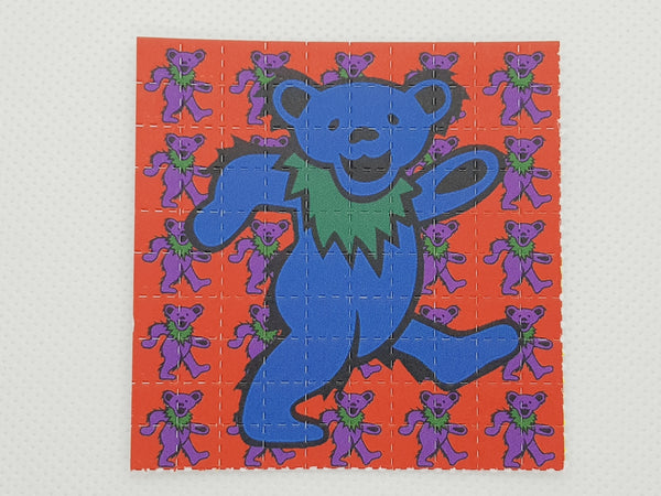 Grateful dead bear Blue LSD BLotter Art