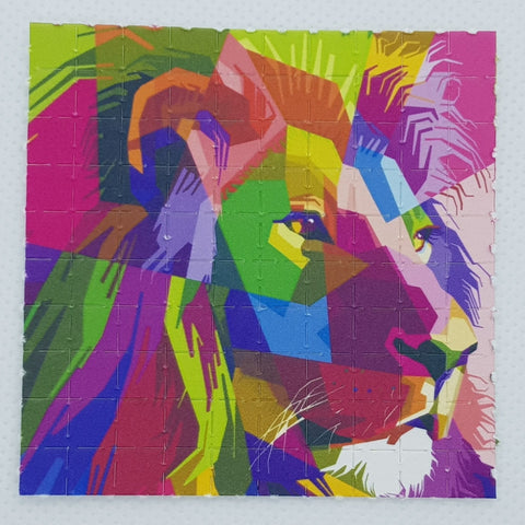 Lion Colored Blotter Art