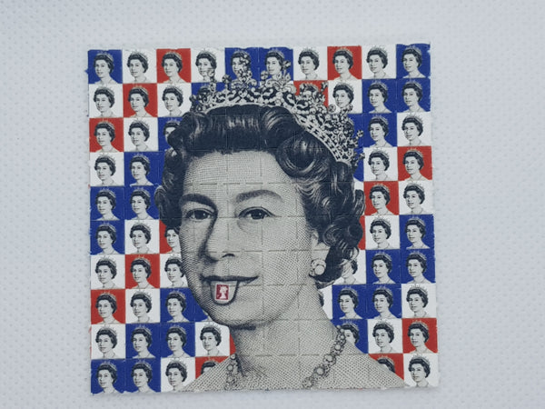 Queen Elizabeth Blotter Art